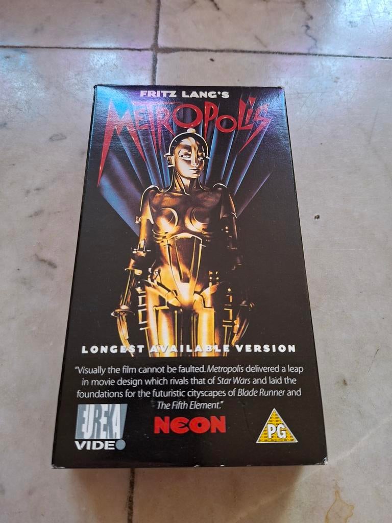 Fritz Lang's Metropolis VHS - Langste Beschikbare Versie, Vanaf 6 jaar, Ophalen of Verzenden, Gebruikt, Science Fiction en Fantasy