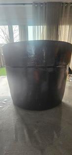 Zwarte bloempot voor binnen - H 29,5 cm, L 32 cm, B 18 cm, Ophalen of Verzenden, Gebruikt