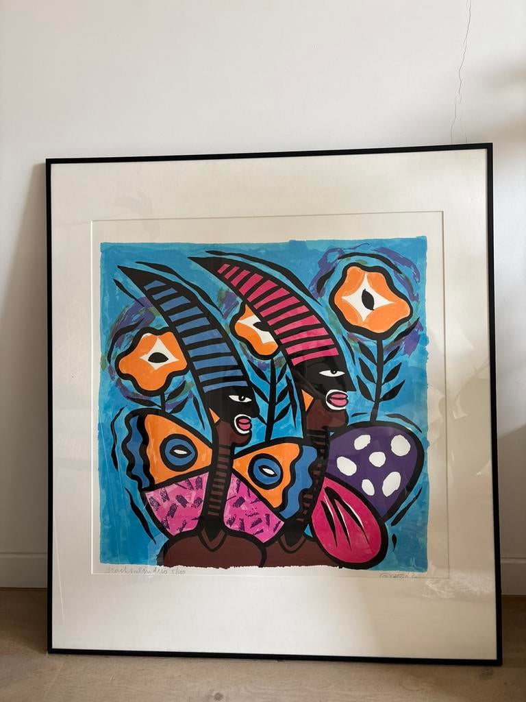 Clemens Briels - Nachtvlinders (zeefdruk, gesigneerd), Antiek en Kunst, Kunst | Litho's en Zeefdrukken, Ophalen