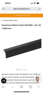 4x Zwarte aluminium daktrim ( tot. 5 mtr), Ophalen, Zwart, Overige typen, Nieuw