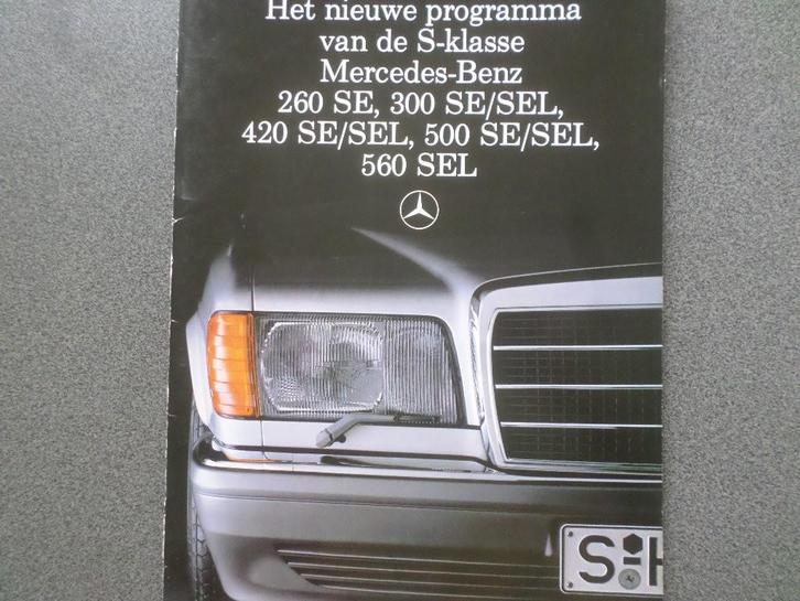 Mercedes 260 300 420 500 560 SE SEL 1985 Brochure, Boeken, Auto's | Folders en Tijdschriften, Zo goed als nieuw, Mercedes, Ophalen of Verzenden
