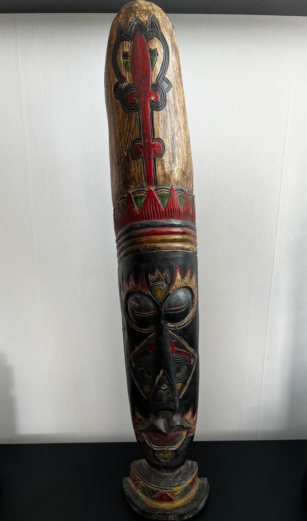 Houten wandmasker/beeld Afrikaanse stijl, Ophalen