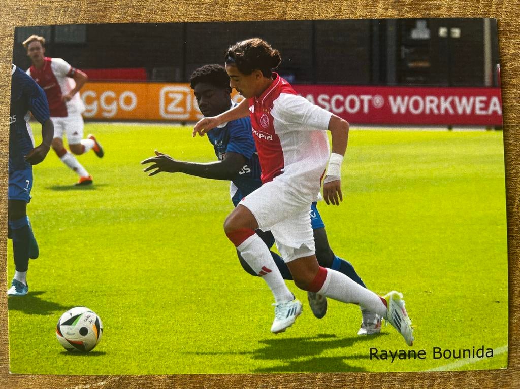 6 Zeldzame Ajax Kaarten - Rayane Bounida  Ajax, Ophalen of Verzenden, Zo goed als nieuw, Ajax, Spelerskaart