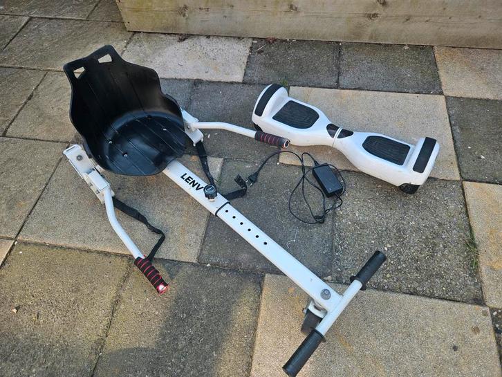 Hoverboard met hovercart, Fietsen en Brommers, Steps, Gebruikt, Elektrische step (E-scooter), Ophalen