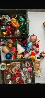 Vintage kerstballen kerst ornamenten, kunsstof en papier, Diversen, Kerst, Ophalen of Verzenden, Gebruikt
