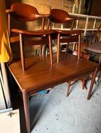 Tijsseling koehoorn stoel 'Vlijmen' en Tafel - Zeer Mooi, Gebruikt, Twee, Bruin, Ophalen of Verzenden