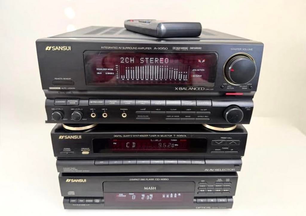 Sansui A-X950 set met CD en tuner + remote, Ophalen of Verzenden, Zo goed als nieuw, Cd-speler, Overige merken