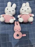 Nijntje knuffels en rammelaar roze - set van 3, Kinderen en Baby's, Speelgoed | Knuffels en Pluche, Ophalen, Zo goed als nieuw