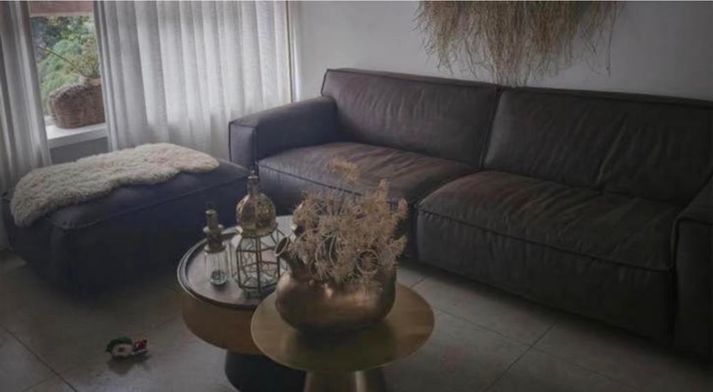Bankstel + hocker, Huis en Inrichting, Ophalen, Zo goed als nieuw