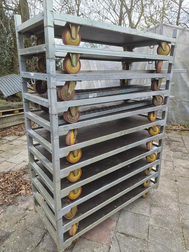 Deense karren , rol magazijn trolleys, Doe-het-zelf en Verbouw, Transportwagens, 100 liter of meer, Ophalen, Zo goed als nieuw