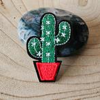 Strijk embleem Iron on Patch applicatie cactus, Hobby en Vrije tijd, D, Verzenden, Nieuw, D