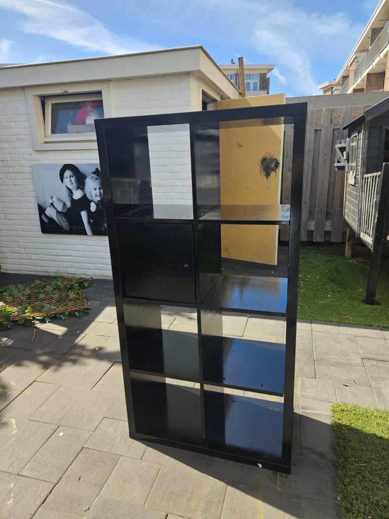 Zwarte ikea kalax kast met deurtje, Huis en Inrichting, Kasten | Boekenkasten, Ophalen of Verzenden, 25 tot 50 cm, 50 tot 100 cm