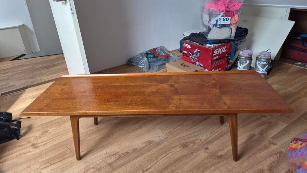 Deense vintage salontafel, 100 tot 150 cm, Minder dan 50 cm, Rechthoekig, 50 tot 100 cm