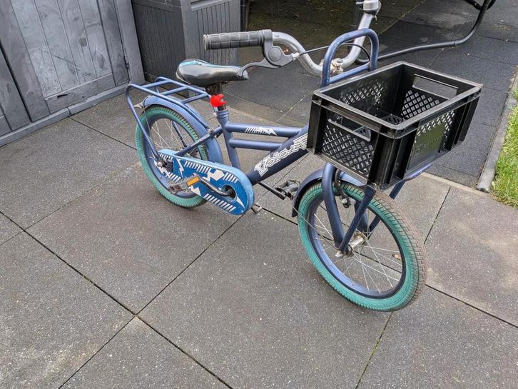 Kinderfiets 16 inch met mandje - Blauw, Fietsen en Brommers, Fietsen | Kinderfietsjes, Gebruikt, 16 tot 20 inch, Ophalen of Verzenden