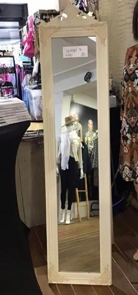 Brocante Staande Passpiegel te  koop, Ophalen, Minder dan 50 cm, Gebruikt, 150 tot 200 cm