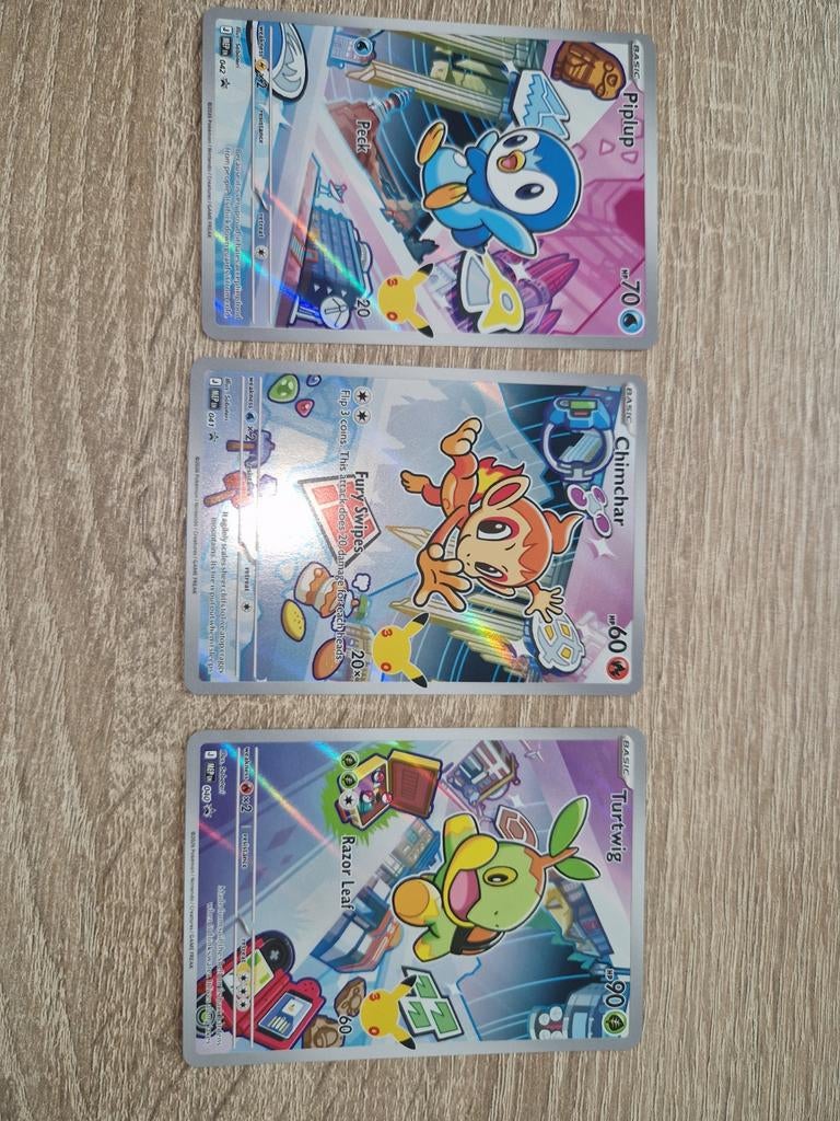 Turtwig, Chimchar, Piplup Pokémon promo kaarten set, Hobby en Vrije tijd, Verzamelkaartspellen | Pokémon, Ophalen of Verzenden