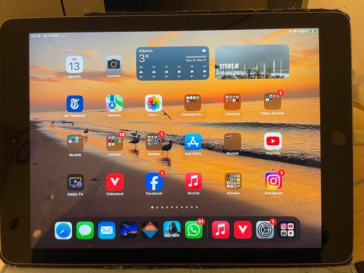Apple iPad (2017) 128GB - Goed Onderhouden Refurbished, Computers en Software, Apple iPads, Refurbished, Apple iPad, 10 inch, 128 GB