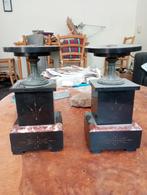 elegant Frans pendule klokje zwart marmer, Ophalen of Verzenden