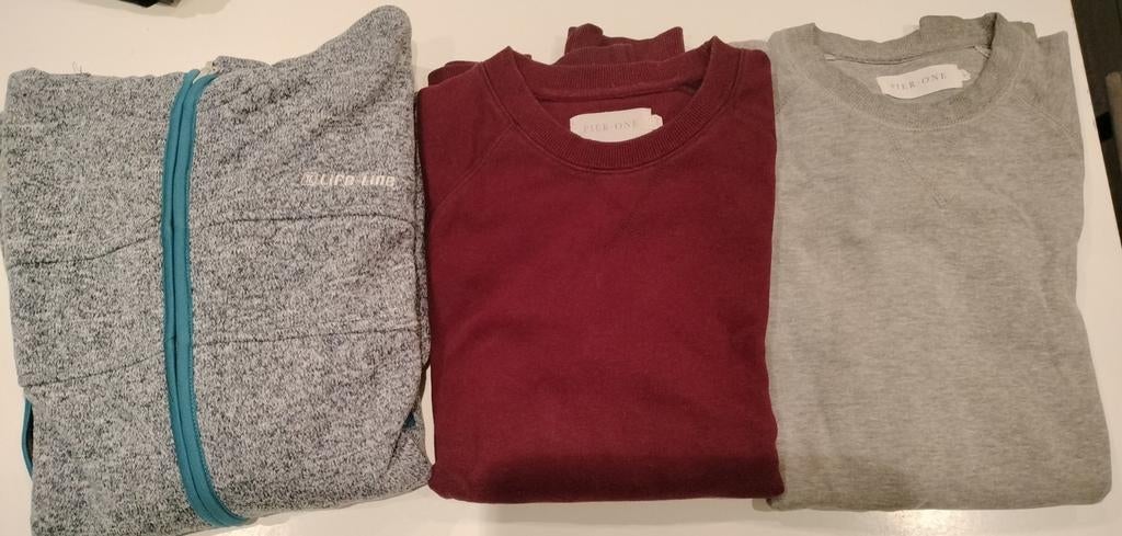 Twee sweaters en een life line vest mt S, Kleding | Heren, Ophalen of Verzenden, Zo goed als nieuw, Maat 48/50 (M), Grijs