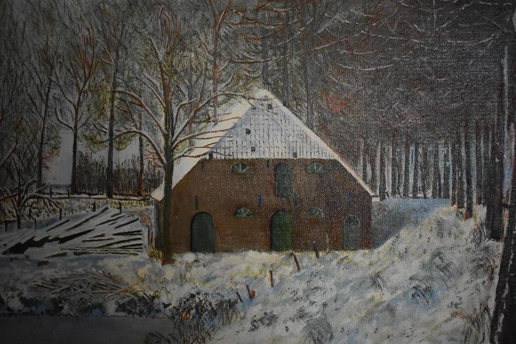 Schilderij van een Hollandse boerderij van Prins, Ophalen