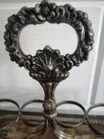 ANTIEKE SILVER PLATE GLAZEN / FLESJES HOUDER GELEEFDE STAAT, Ophalen of Verzenden