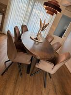 Massief eiken  tafel ovaal, Huis en Inrichting, Tafels | Eettafels, Ophalen, Ovaal, 200 cm of meer, 100 tot 150 cm