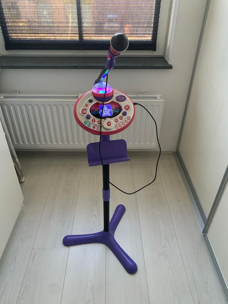 VTech Kidi SuperStar LightShow Karaoke Microfoon, Ophalen of Verzenden, Zo goed als nieuw, Microfoon(s)