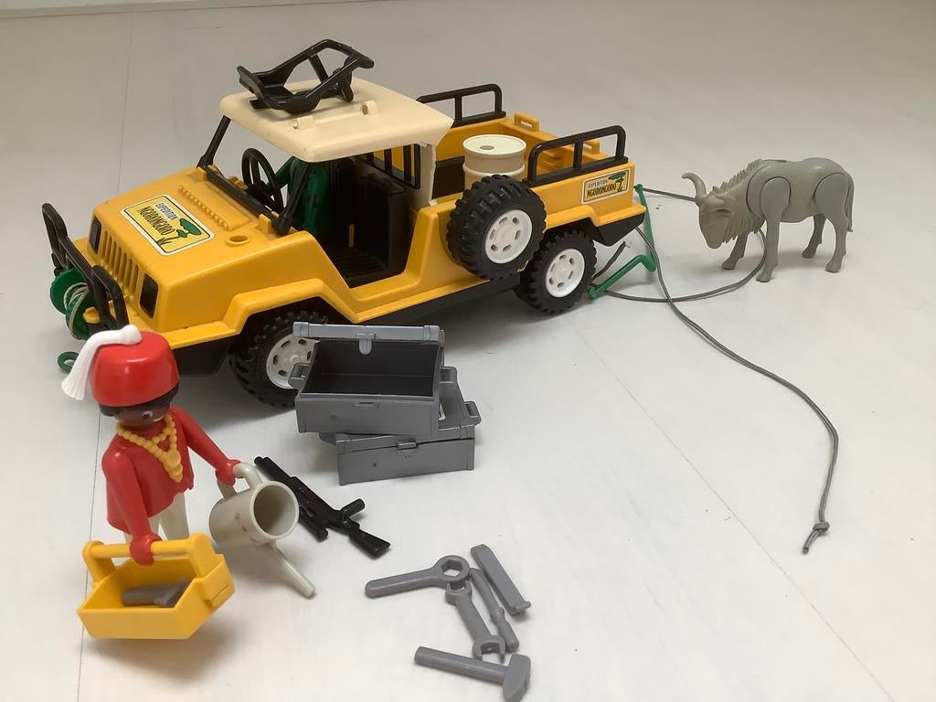 Rally auto, Playmobil met 2 poppetjes, nr. 3524, Ophalen of Verzenden, Gebruikt
