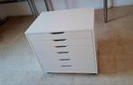 Z.g.a.n. Ikea ALEX ladeblok op wielen, wit, 67x66 cm, Ophalen, Minder dan 50 cm, 5 laden of meer, Minder dan 100 cm