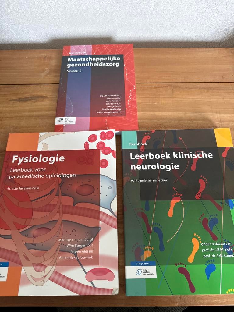 Studieboeken Fysiotherapie Set: Fysiologie, Neurologie, Gezo, Boeken, Ophalen of Verzenden, Beta, Zo goed als nieuw, HBO