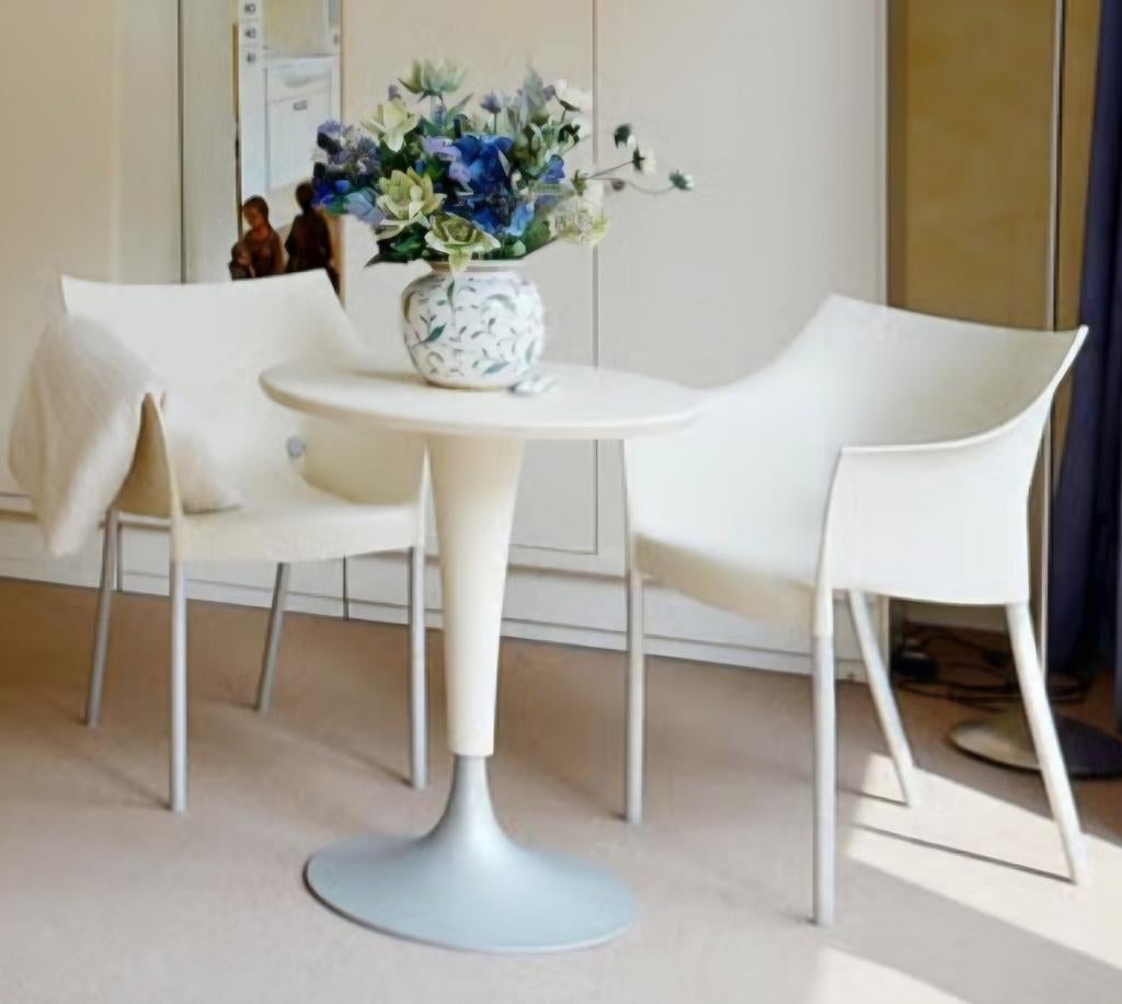 Kartell Dr. No set: tafeltje met 2 stoelen, Ophalen, Rond, 50 tot 100 cm, 50 tot 100 cm