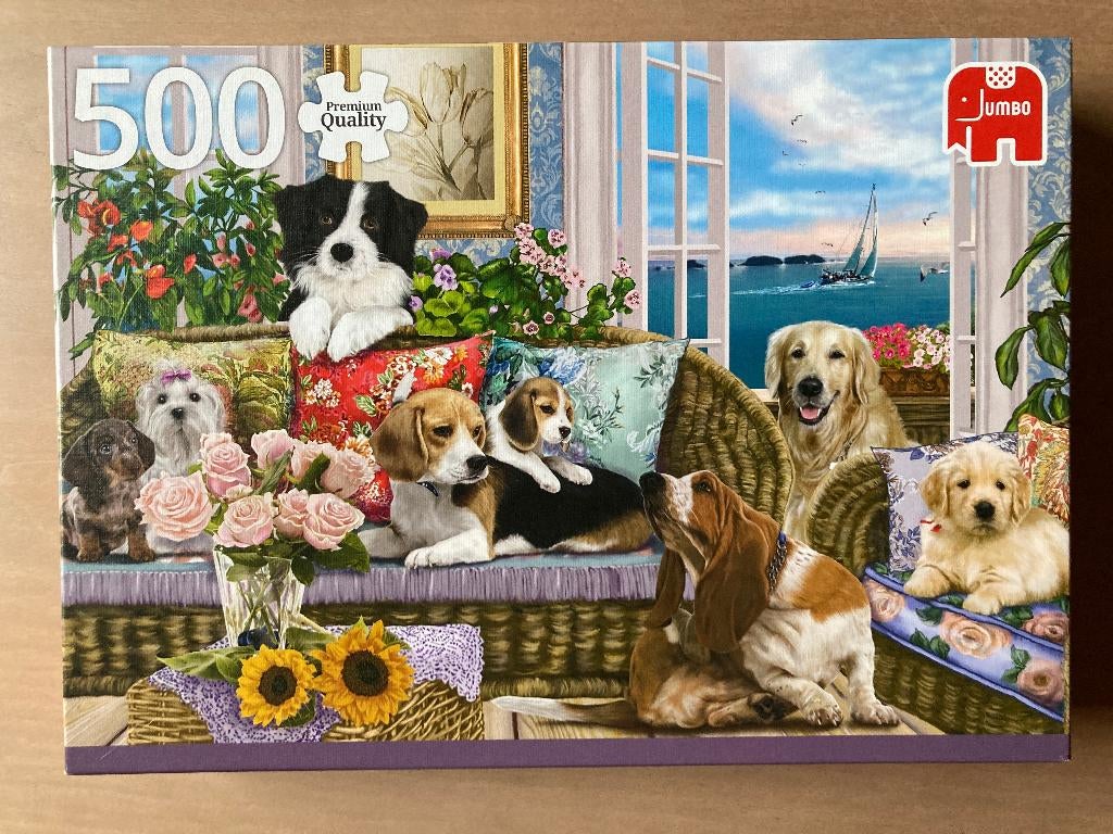 Jumbo puzzel - knuffelige vrienden - 500 pcs, Ophalen of Verzenden, 500 t/m 1500 stukjes, Zo goed als nieuw, Legpuzzel