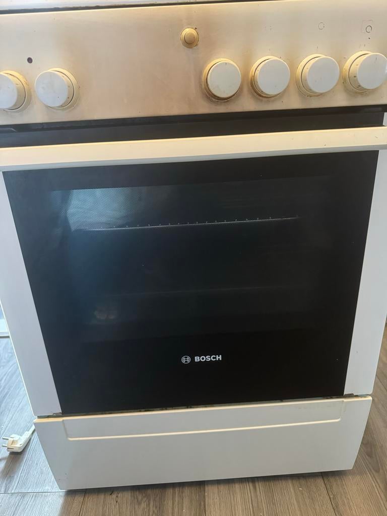 Bosch gasfornuis met elektrische oven, Gebruikt, 60 cm of meer, Gas, Vrijstaand
