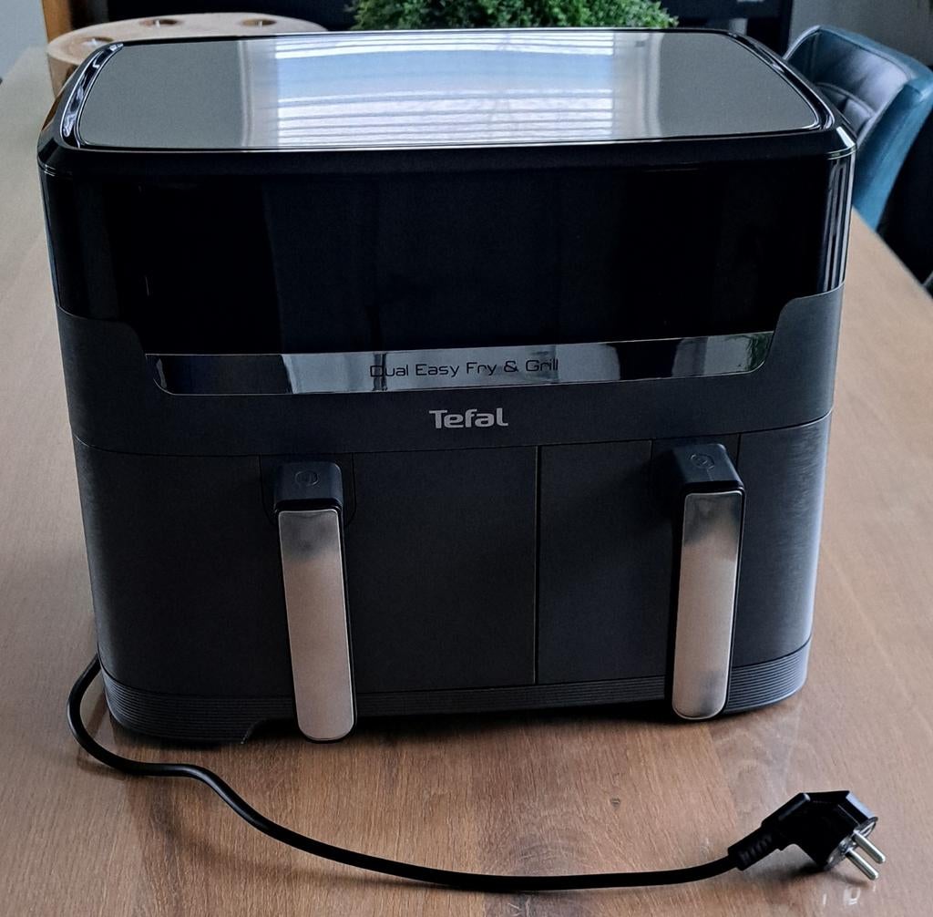 Airfryer -  Dual Easy Fry EY905B., Witgoed en Apparatuur, Airfryers, Ophalen of Verzenden, Zo goed als nieuw, Airfryer
