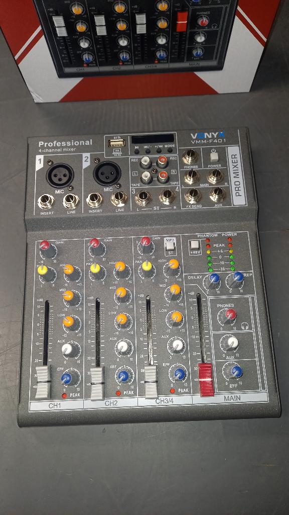 Mixer VONYX VMM-F401, Ophalen of Verzenden, Nieuw, Minder dan 5 kanalen, Microfooningang