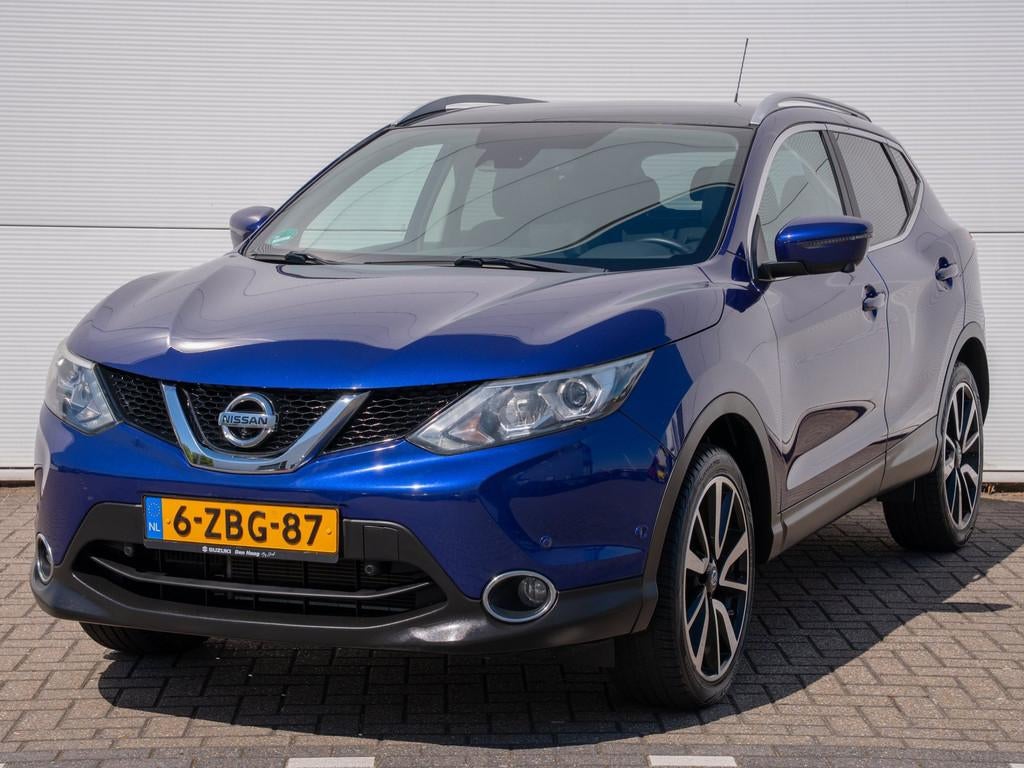 Nissan Qashqai 1.2 Tekna |Trekhaak |360 Camera | Leder | Nav, Gebruikt, 4 cilinders, Blauw, 116 pk