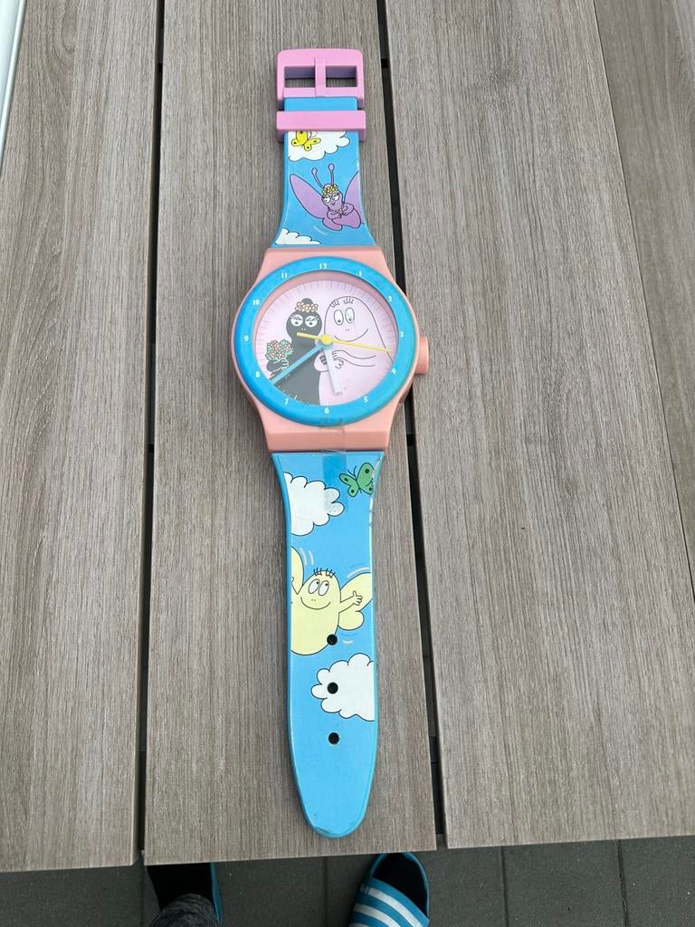 Barbapapa wandklok / horloge 55cm, Ophalen of Verzenden, Overige typen