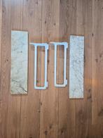Marmeren planken + antieke dragers. Vintage., Ophalen of Verzenden, Gebruikt