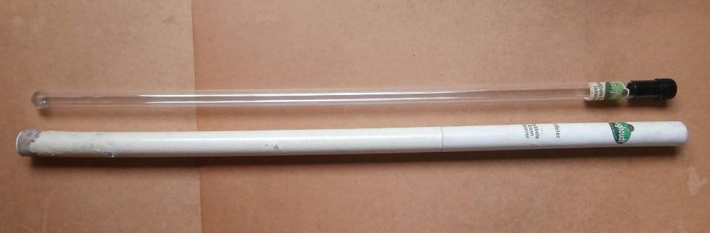 Hooghoudt Dubbele Graan Jenever 1M lange buis met dop (leeg), Ophalen, Gebruikt, Bierglas