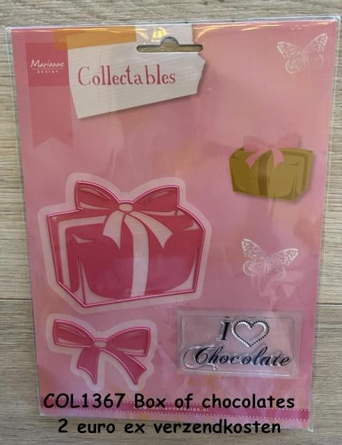 Marianne Design COL1367 Box of chocolates, Ophalen of Verzenden, Zo goed als nieuw, Overige thema's, Pons of Mal