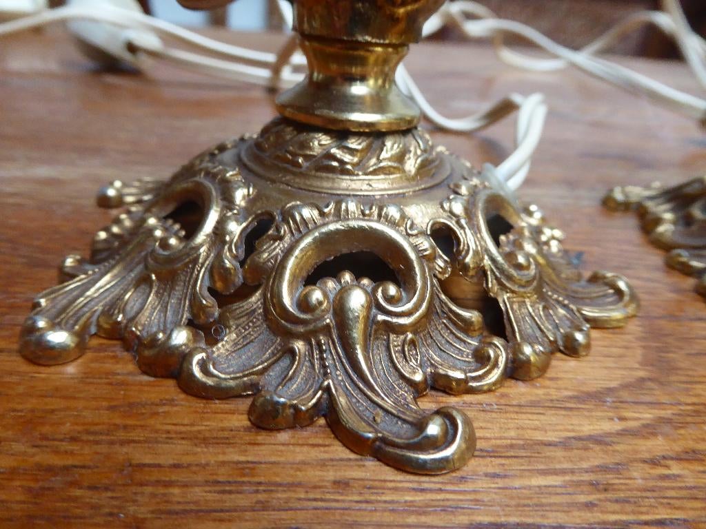 2 metalen barok lampjes, koi karper – dolfijn, Ophalen of Verzenden