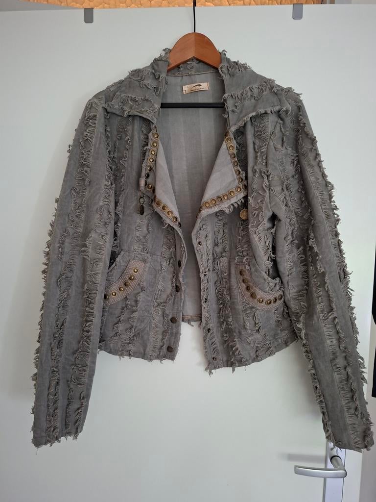 Nieuw Melissimo jasje mt L met leer en bedels, Maat 42/44 (L), Nieuw, Ophalen of Verzenden, Melissimo