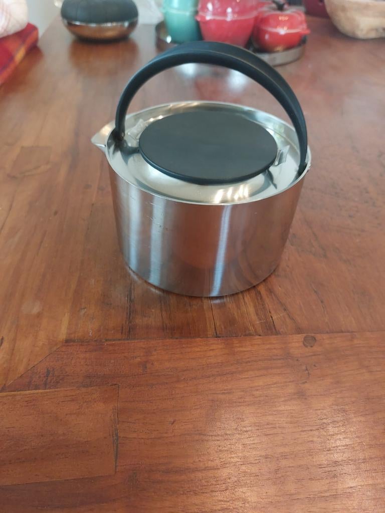 Stelton EM theepot, Theepot/fluitketel, Gebruikt, Zilver, Ophalen of Verzenden