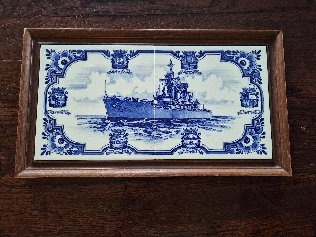 Delfts Blauw bord marine, Antiek en Kunst, Ophalen