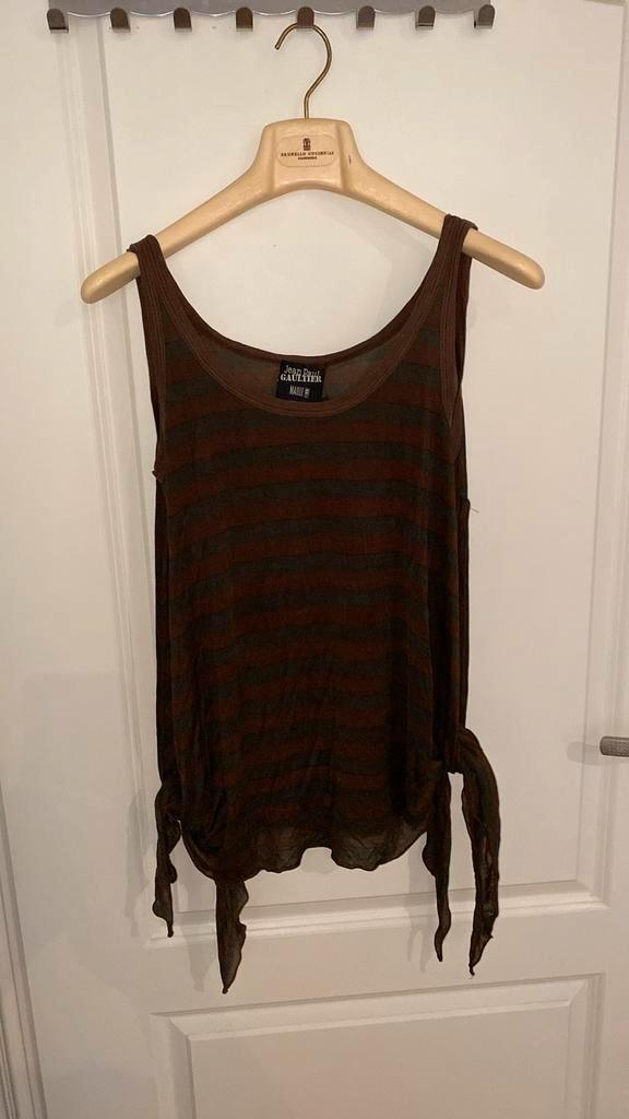 Jean Paul Gaultier Maillé 100% zijde top, maat M, Kleding | Dames, Tops, Zo goed als nieuw, Maat 38/40 (M), Overige kleuren, Zonder mouw