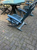 Tuinstel verstelbaar en inklapbaar - Groen/Grijs, Ophalen of Verzenden, Gebruikt, Inklapbaar