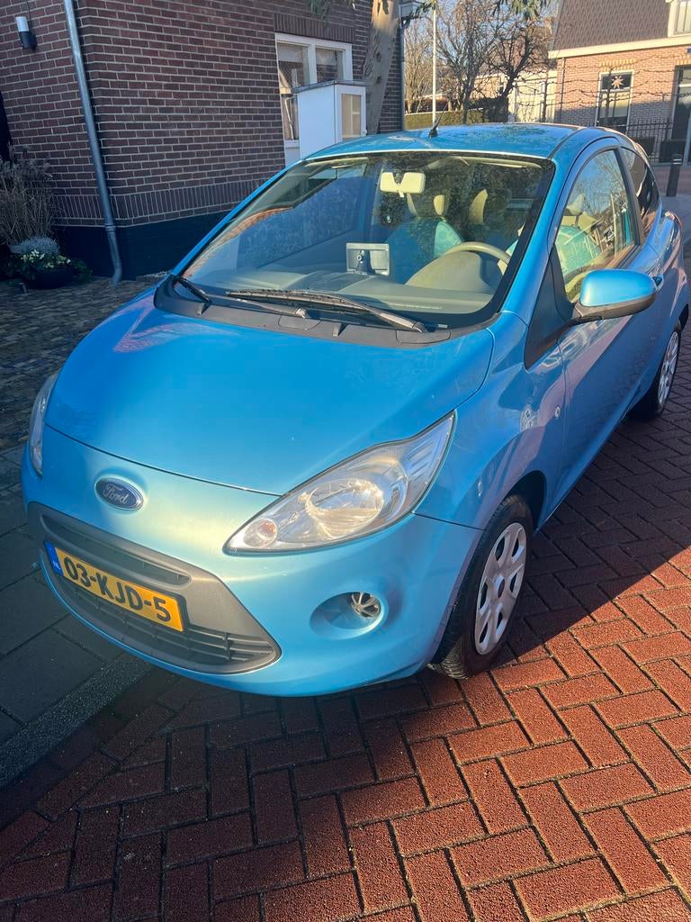 Ford Ka 1.2 51KW 2009 Blauw met Apple carplay, Auto's, Ford, Voorwielaandrijving, 1242 cc, 4 cilinders, Origineel Nederlands