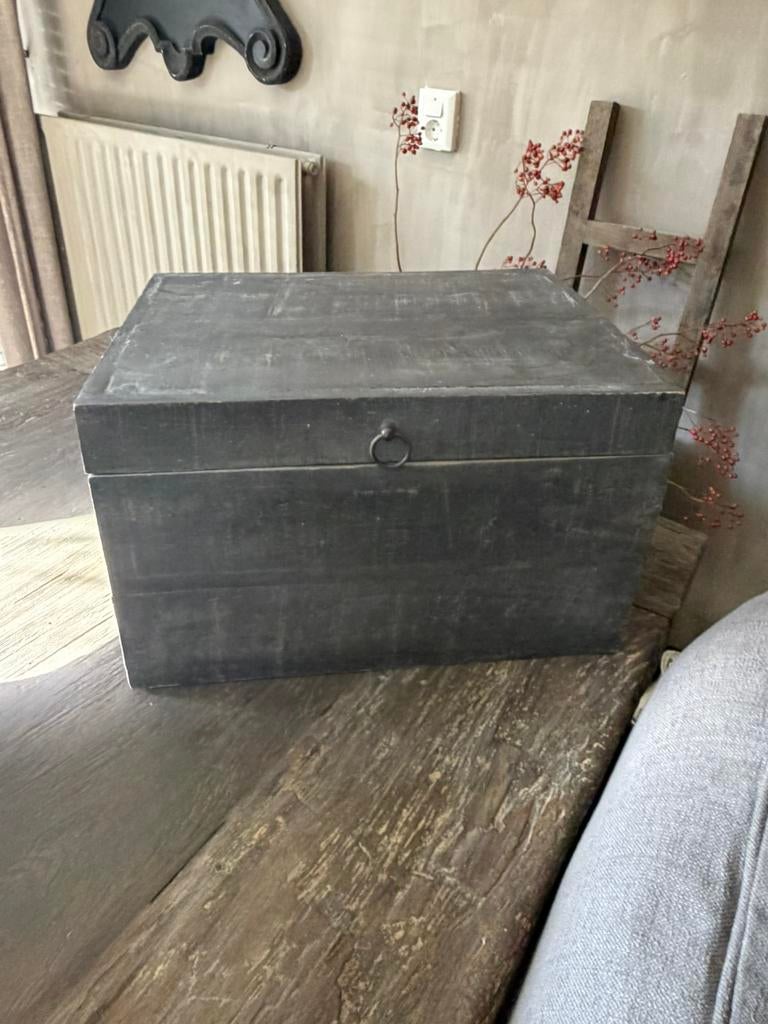 Grijze opberg kistje, Ophalen, Zo goed als nieuw, Minder dan 50 cm