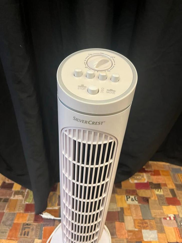 Silvercrest Torenventilator - Grondventilator, Witgoed en Apparatuur, Ventilatoren, Zo goed als nieuw, Torenventilator, Ophalen