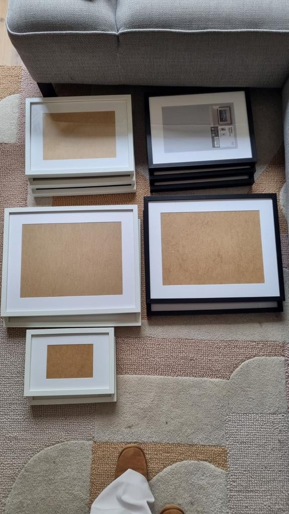 Ikea Ribba lijsten zwart en wit, Ophalen